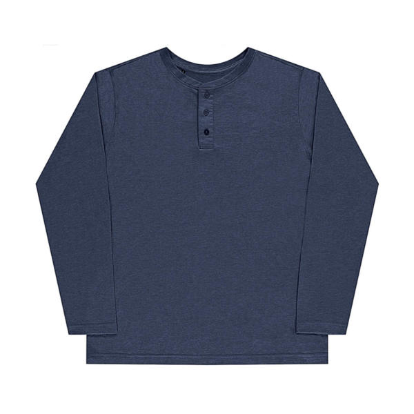 Aden Men's LS Henley T-Shirt - Denim Blue