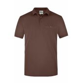 Men´s Workwear Polo Pocket - brown - 4XL