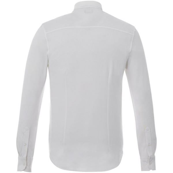 Bigelow long sleeve men's pique shirt - White - L