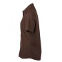 Ladies' Shirt Shortsleeve Poplin - brown - 3XL