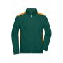 Men's Workwear Sweat Jacket - COLOR - - dark-green/orange - XS
