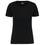 Dames-t-shirt Day To Day korte mouwen Black / Orange 3XL