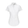 B&C Black Tie Shortsleeve Women, White, XXL