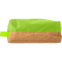Polyester and cork toilet bag Lynn green