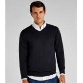 Arundel Cotton Acrylic V Neck Sweater, Black, 3XL, Kustom Kit