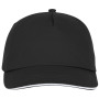 Styx 5 panel sandwich cap - Zwart