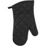 Maya oven gloves with silicone grip - Shiny black/Solid black