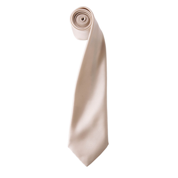 'Colours' Satin Tie Natural One Size
