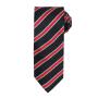 Waffle Stripe Tie, Black/Red, ONE, Premier