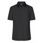 Ladies' Business Shirt Short-Sleeved - black - 3XL