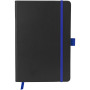 Colour-edge A5 hard cover notebook - Solid black/Royal blue