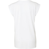 Ladies' flowy rolled-cuff T-shirt White XL