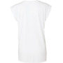 Ladies' flowy rolled-cuff T-shirt White M