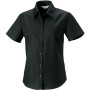 Ladies Short Sleeve Easy Care Oxford Shirt Black M