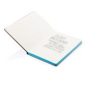 Deluxe hardcover A5 notitie-boek met gekleurde zijde, blauw, zwart