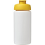Baseline® Plus grip 500 ml flip lid sport bottle - White/Yellow