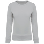 Damessweater BIO ronde hals raglanmouwen Snow Grey XXL