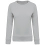 Damessweater BIO ronde hals raglanmouwen Snow Grey XXL