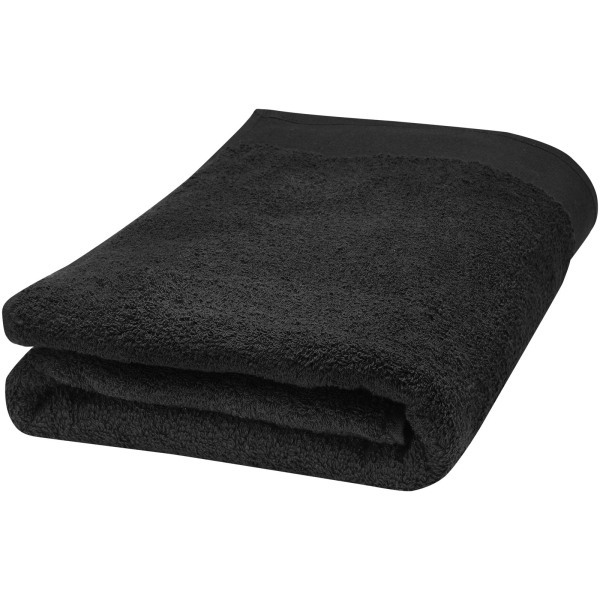 Ellie 550 g/m² cotton bath towel 70x140 cm - Solid black