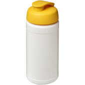 Baseline® Plus 500 ml sportfles met flipcapdeksel - Wit/Geel