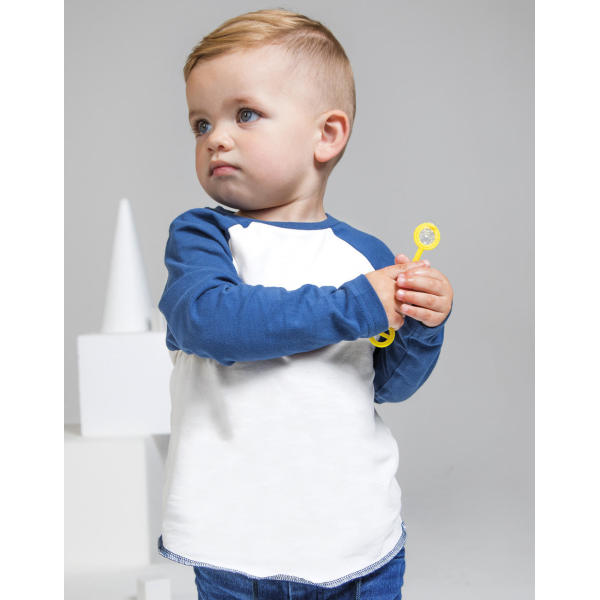 Baby Superstar Baseball T - Washed White/Warm Red - 12-18