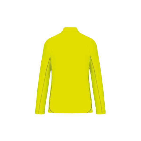 Sportshirt met lange mouwen ¼ rits voor heren Fluorescent Yellow XL