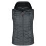 Ladies' Knitted Hybrid Vest - grey-melange/anthracite-melange - XXL