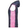 Ladies' Knitted Hybrid Vest - pink-melange/anthracite-melange - XXL
