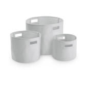 Canvas Storage Tubs - Light Grey - L