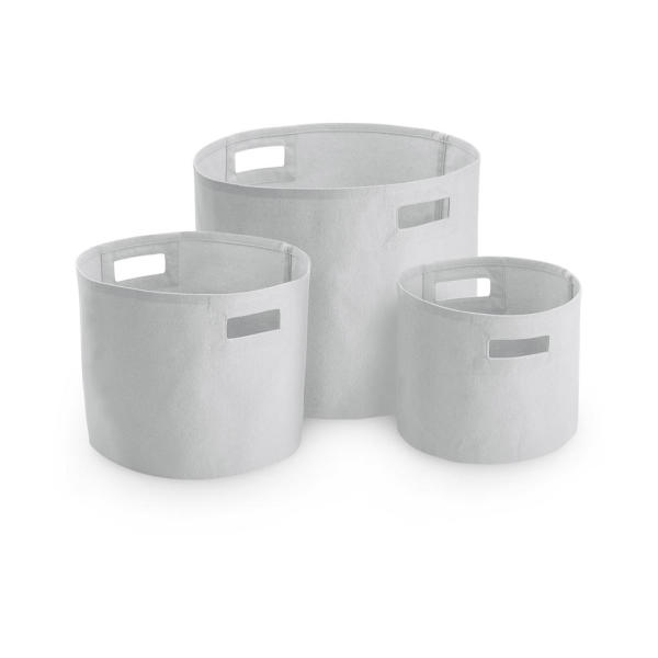 Canvas Storage Tubs - Light Grey - L