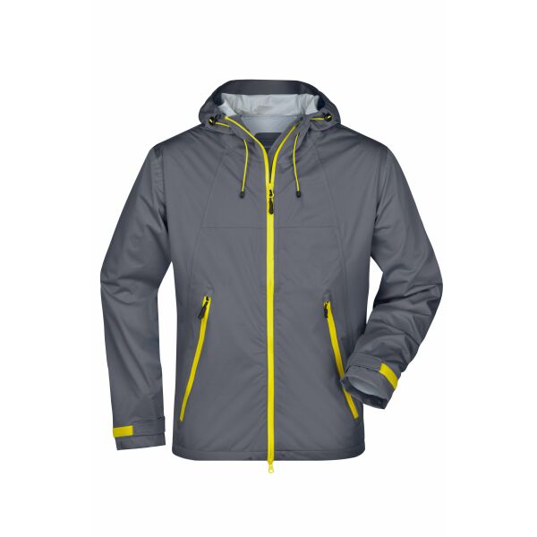 Men's Outdoor Jacket - iron-grey/yellow - S