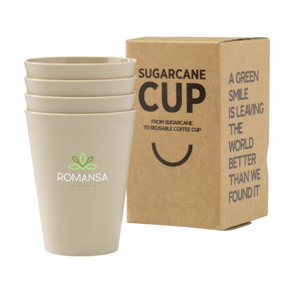 Herbruikbare koffiebeker | Bio suikkerriet | Drinkbeker te bedrukken - Kaki