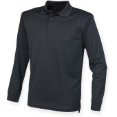 Unisex Coolplus® Long Sleeved Polo Shirt Black S