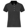 Tweekleurige damespolo jersey Dark Grey Heather / Black M