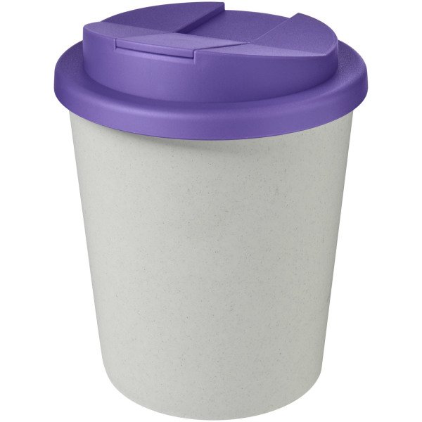 Americano® Espresso Eco 250 ml recycled tumbler with spill-proof lid - White/Purple