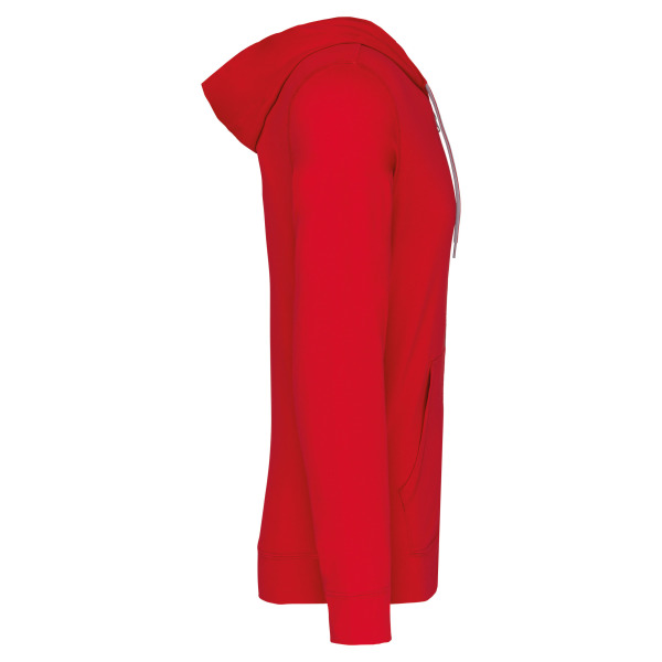 Hooded vestje in licht katoen Red L