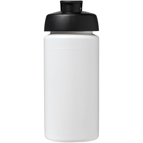 Baseline® Plus grip 500 ml flip lid sport bottle - White/Solid black