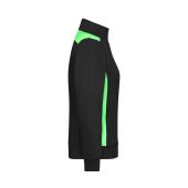 Ladies' Workwear Sweat Jacket - COLOR - - black/lime-green - XS