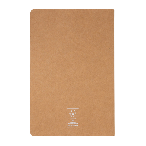 A5 FSC® standard softcover notebook, brown