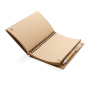 Kraft spiraal notitieboekje met pen, wit