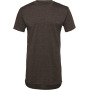 Men's Long Body Urban Tee Dark Grey Heather XXL