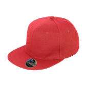 Bronx Original Flat Peak Snap Back Cap - Red - One Size