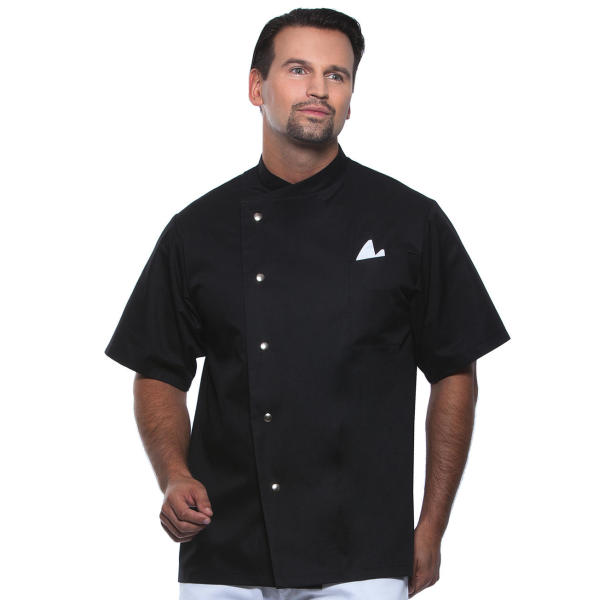 Chef Jacket Gustav Short Sleeve - Black - 50 (M)