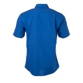 Men's Shirt Shortsleeve Poplin - royal - 4XL