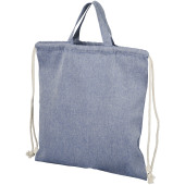 Pheebs ryggsäck med dragsko på 150 g/m² i återvunnet material 6L - Melerad blå