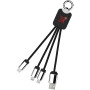 SCX.design C15 quatro light-up cable - Red/Solid black