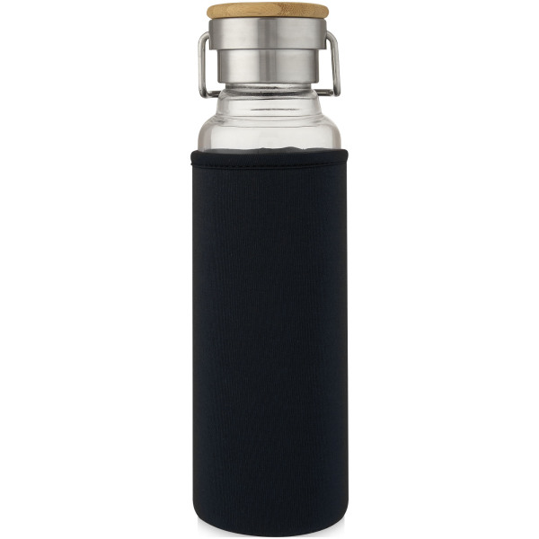 Thor 660 ml glass bottle with neoprene sleeve - Solid black