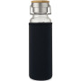 Thor 660 ml glazen fles met hoes van neopreen - Zwart