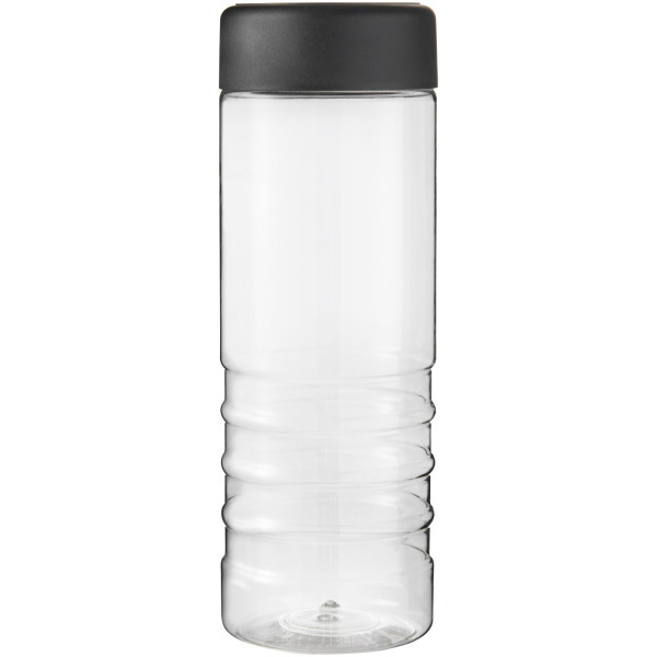 H2O Active® Treble 750 ml screw cap water bottle - Transparent/Solid black