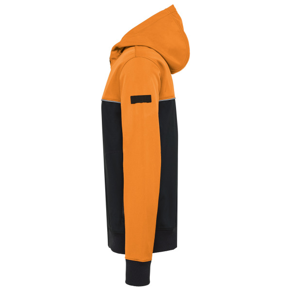 3-laags unisex softshelljas in twee kleuren Black / Orange 5XL